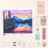 Complete Sunset Lake diamond painting kit with tools – DYC