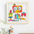 Step-by-step drilling process for The Player robot diamond painting
