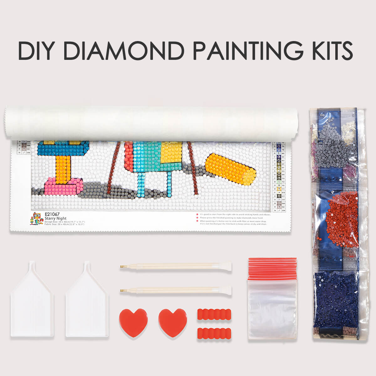 Complete diamond painting kit – The Player robot with tools by DYC