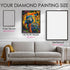 Diamond painting size guide – small to large Tropical Vibrance Parrot kit