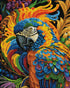 Original reference photo for Tropical Vibrance Parrot custom diamond painting