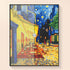 Before and after Van Gogh diamond painting Café Terrace DYC