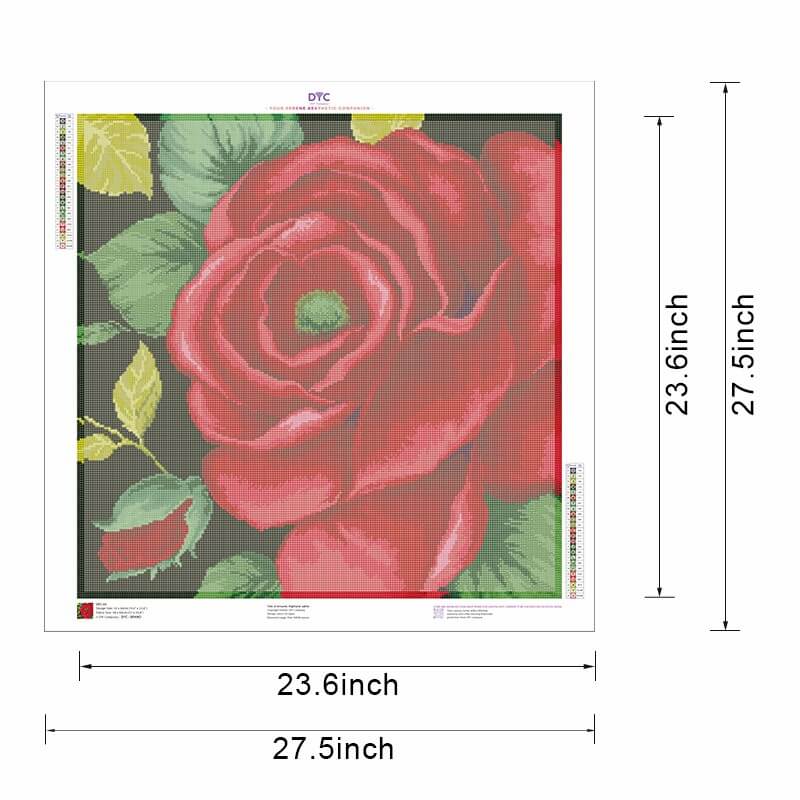 Velvet Heart Rose Diamond Painting Kit – Available size options | DYC