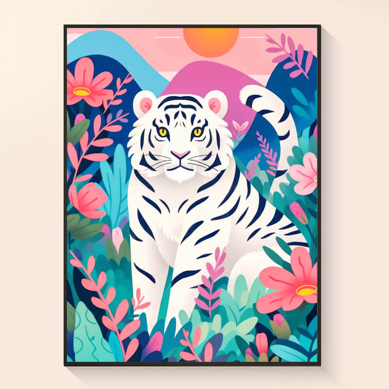 White Tiger painting reference diamond art DYC