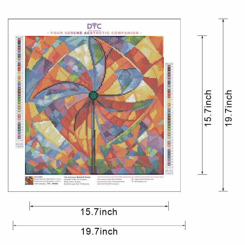 Diamond painting size guide – small to large Windmill Dream kit
