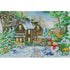 Winter landscape diamond painting – snowlit path cottage by DYC